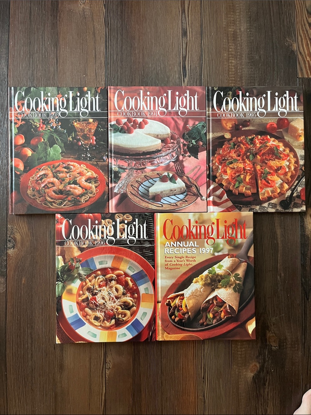 Vintage Cooking Light Cookbooks & Annual Recipes Hardcover Books EXC $6 Each!